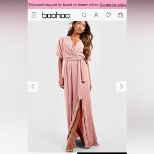 Boohoo Light Pink formal Dress